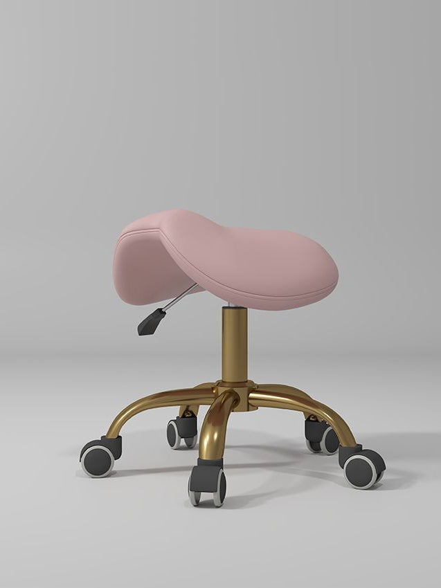 Pink stool with gold