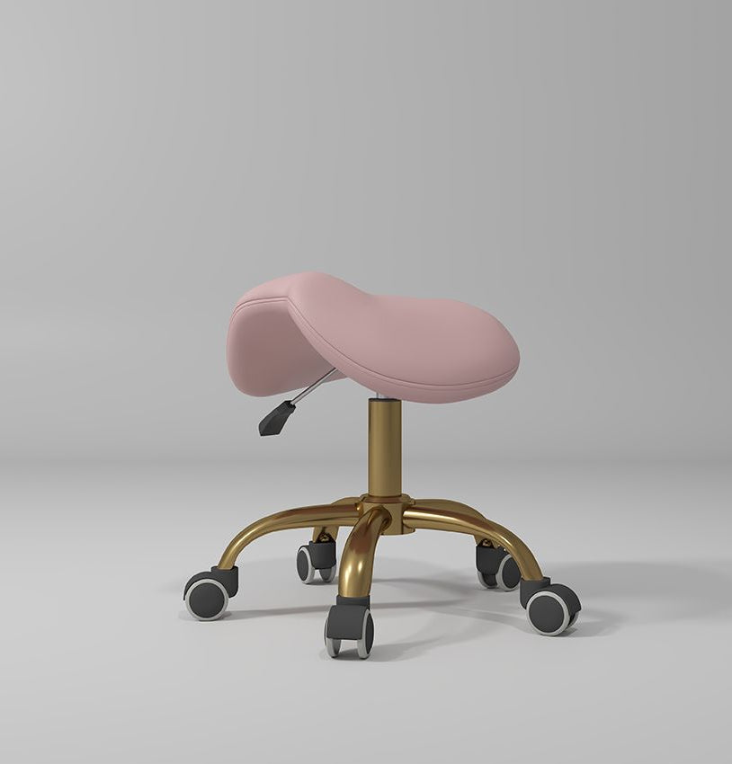 Pink stool with gold