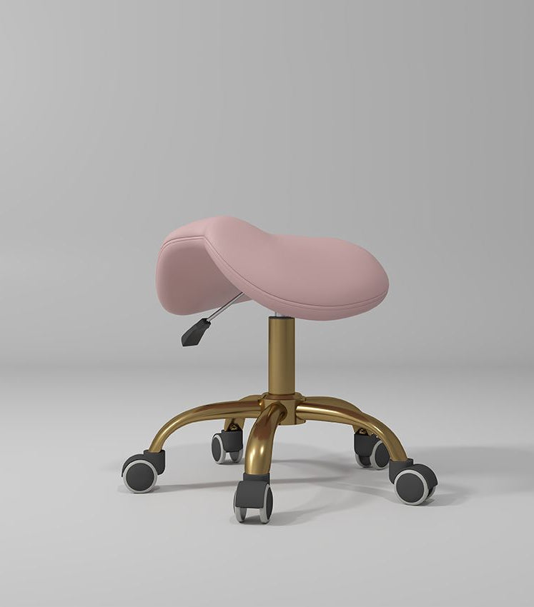 Pink stool with gold