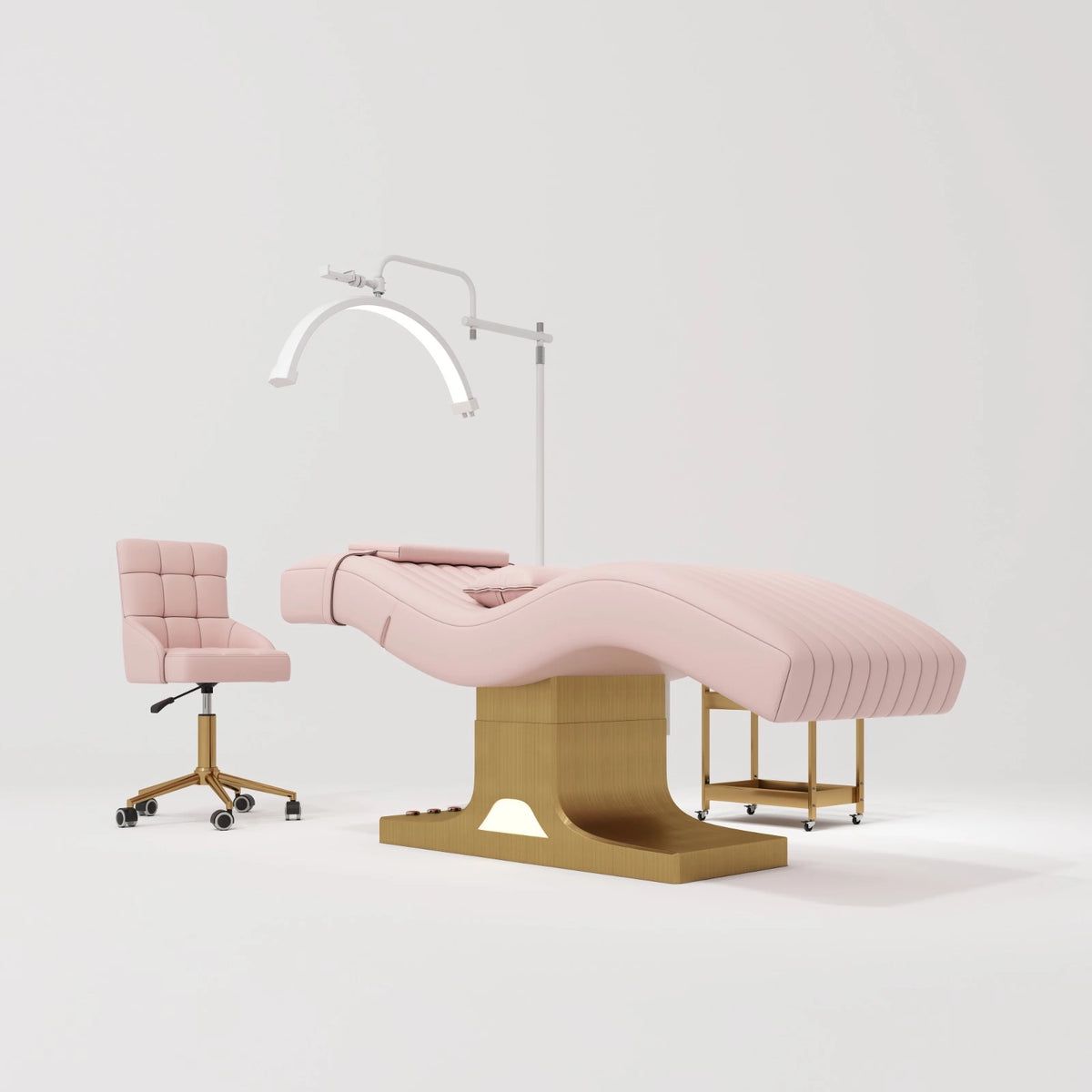 pink beauty bed with matching stool