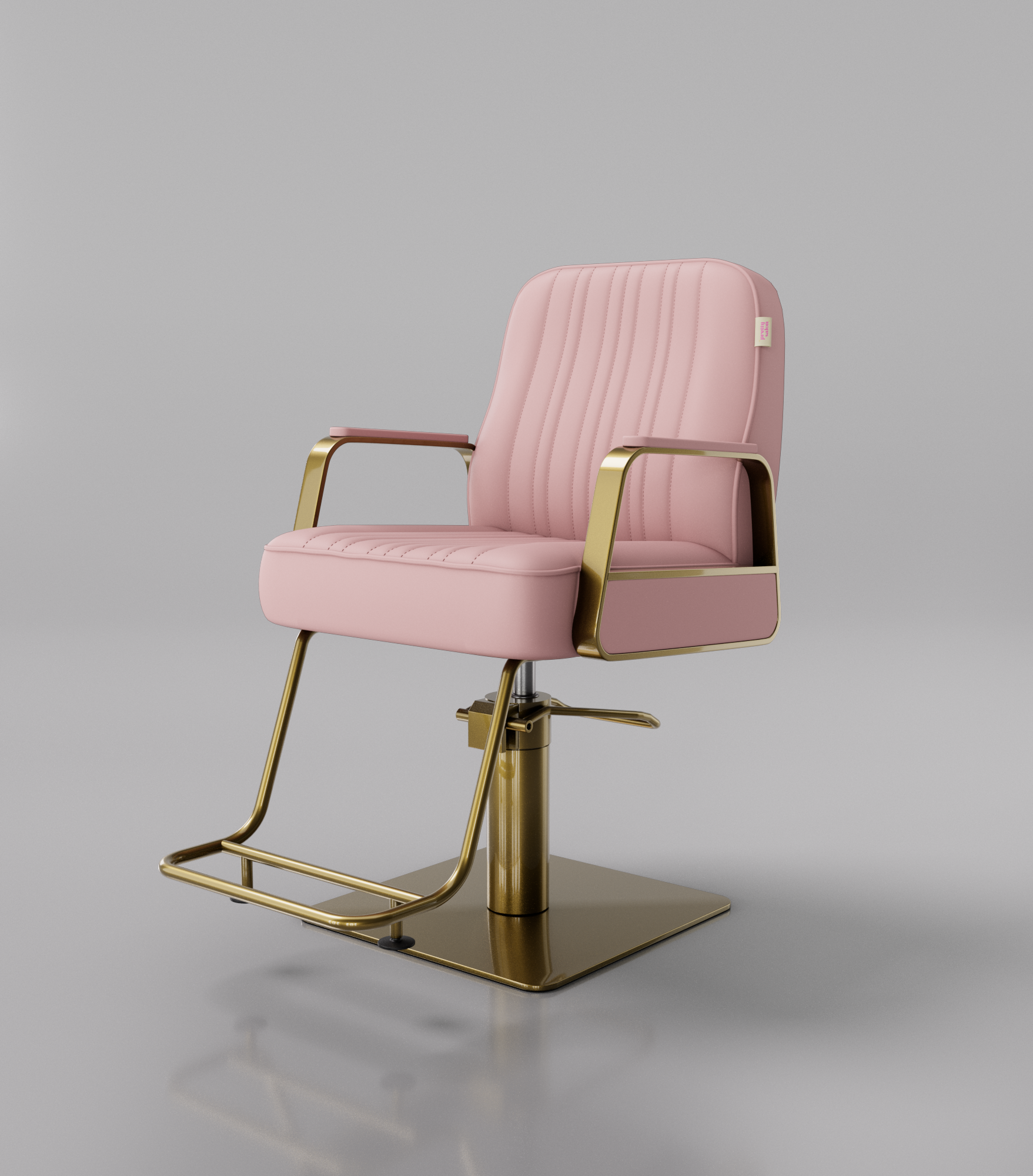 Luxury Hairdressing Chair in Pink
& Gold