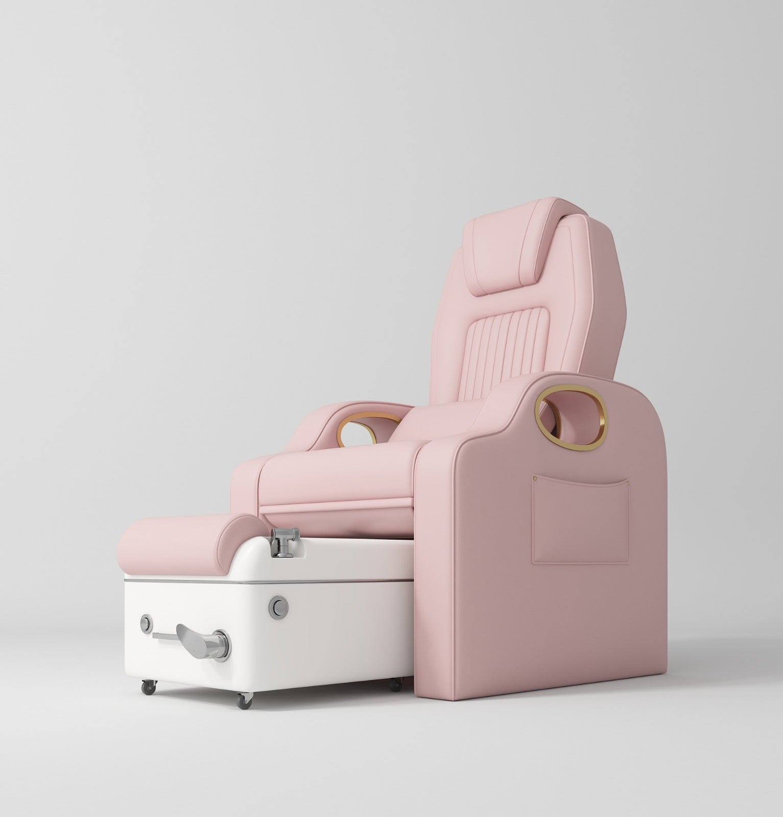 Luxury and comfortable pedicure station in pink