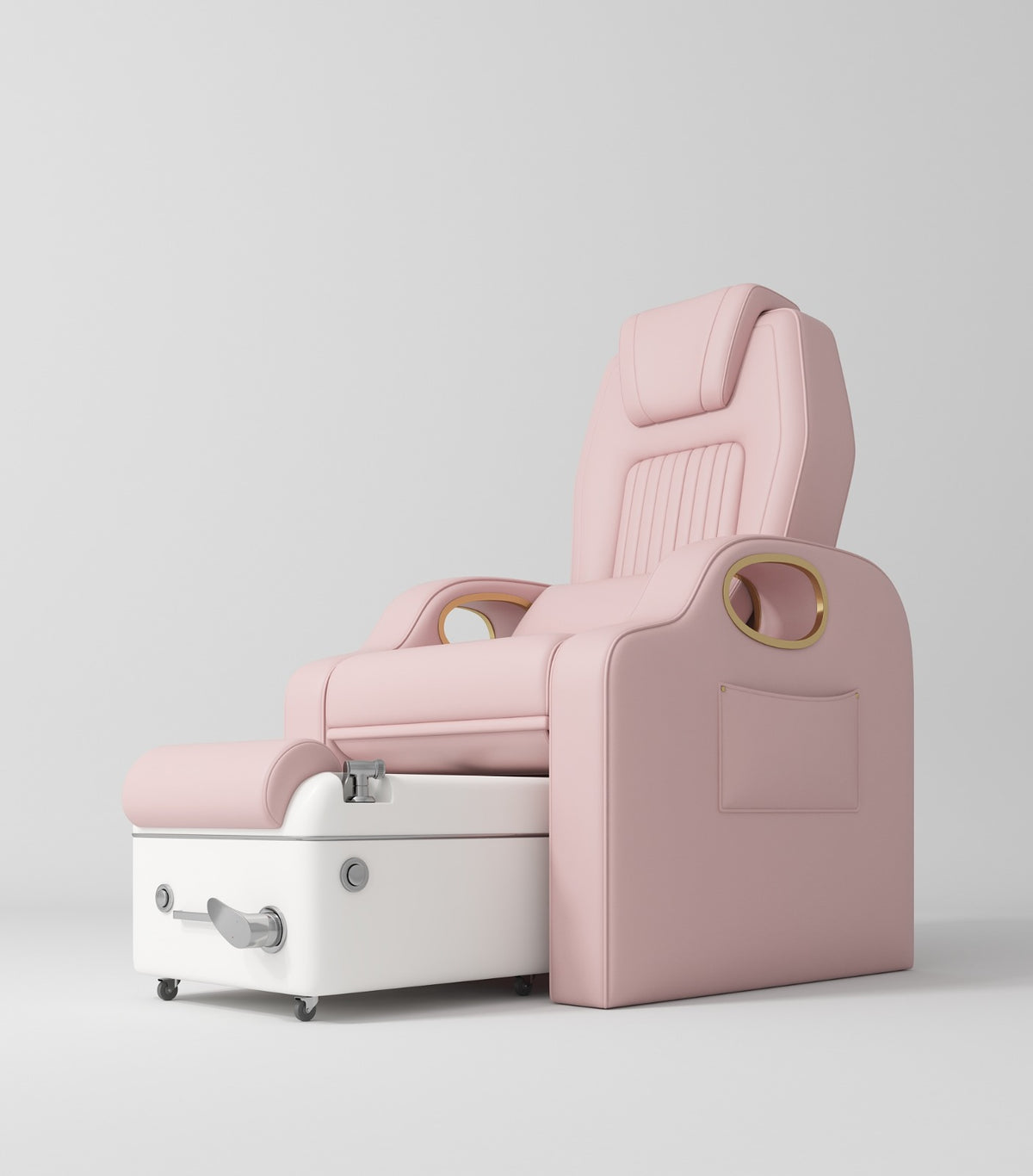 Luxury and comfortable pedicure station in pink