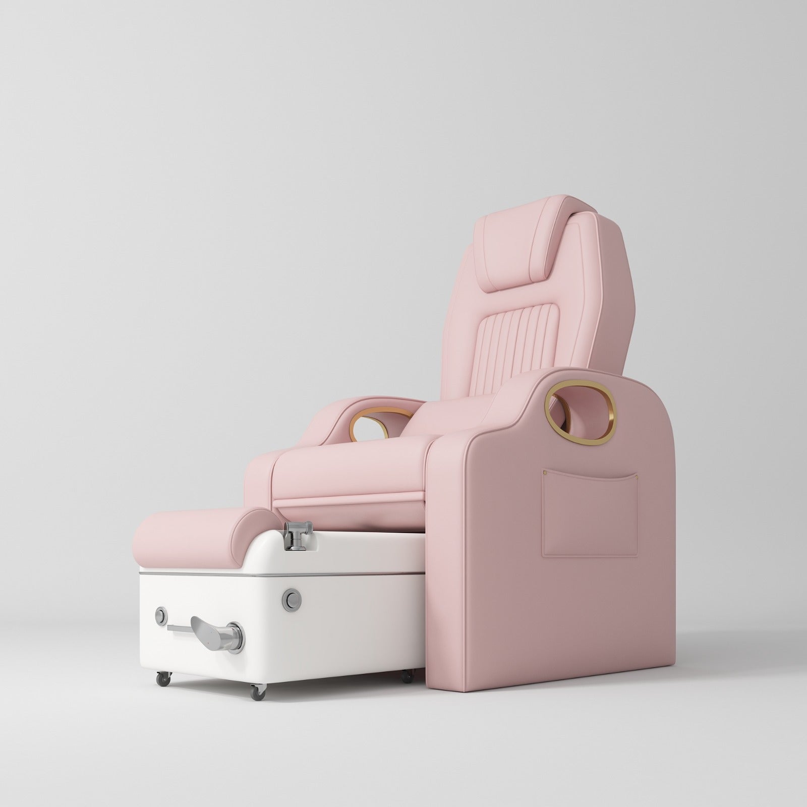 Luxury and comfortable pedicure station in pink