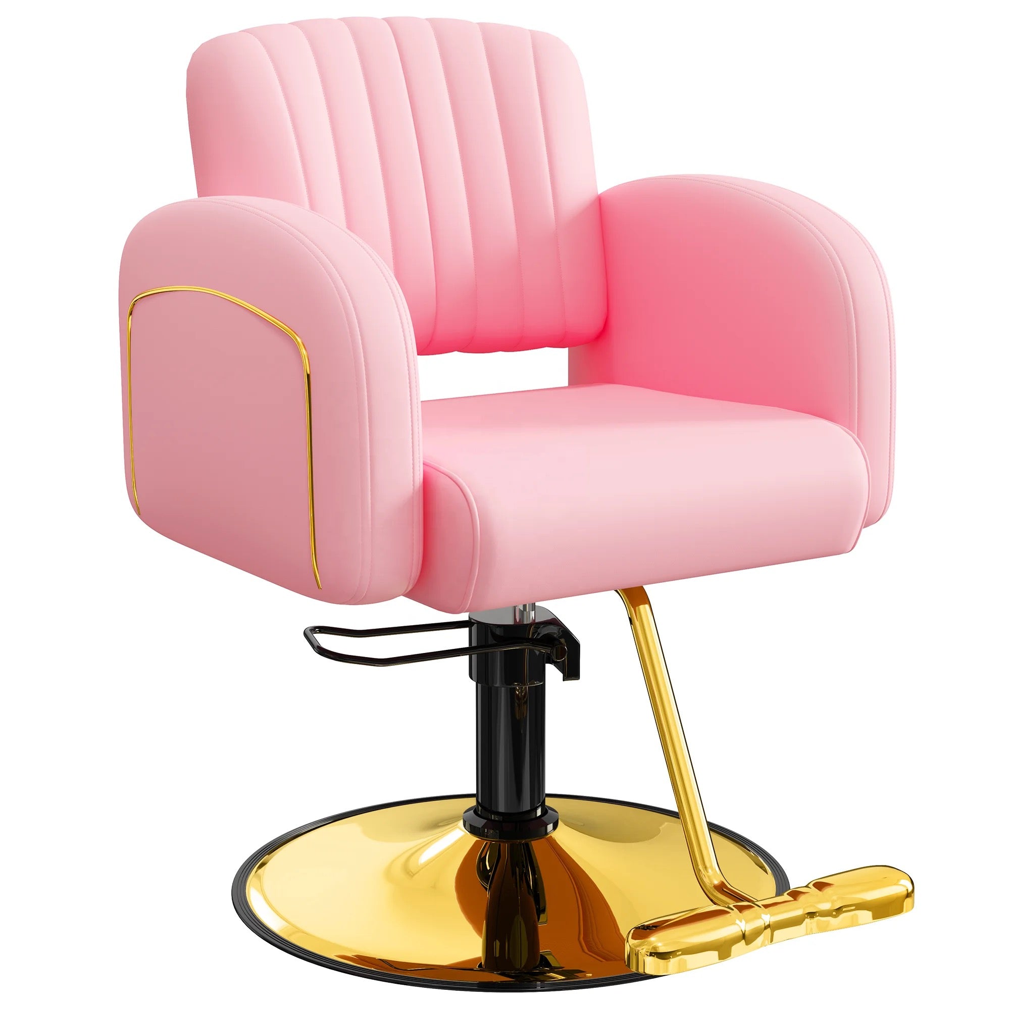 Pink hair salon chair