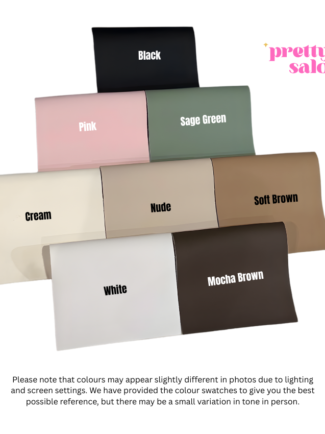 Leather samples for Pretty Salon