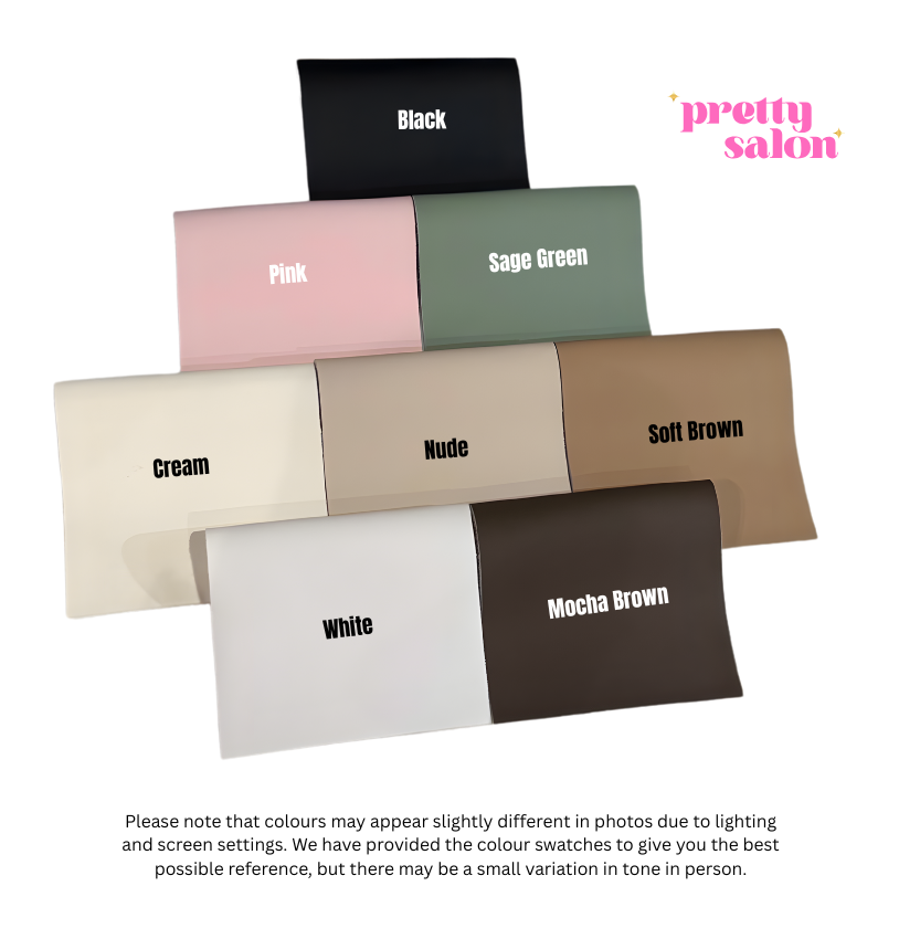 Leather samples for Pretty Salon