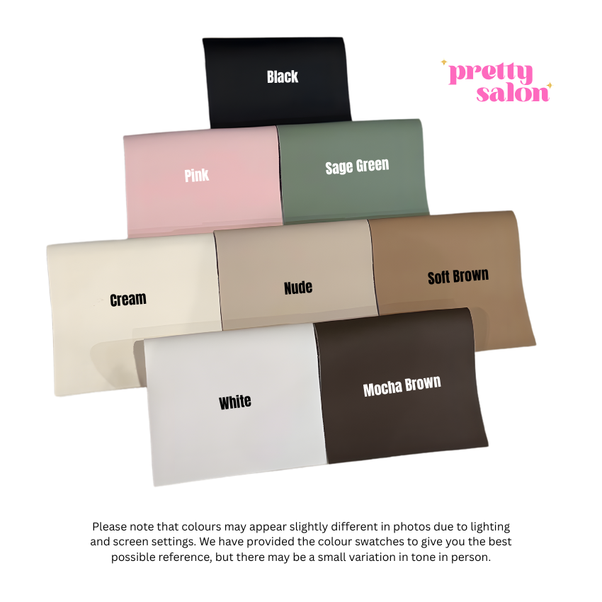 Leather samples for Pretty Salon