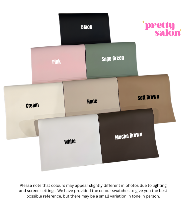 Leather samples for Pretty Salon