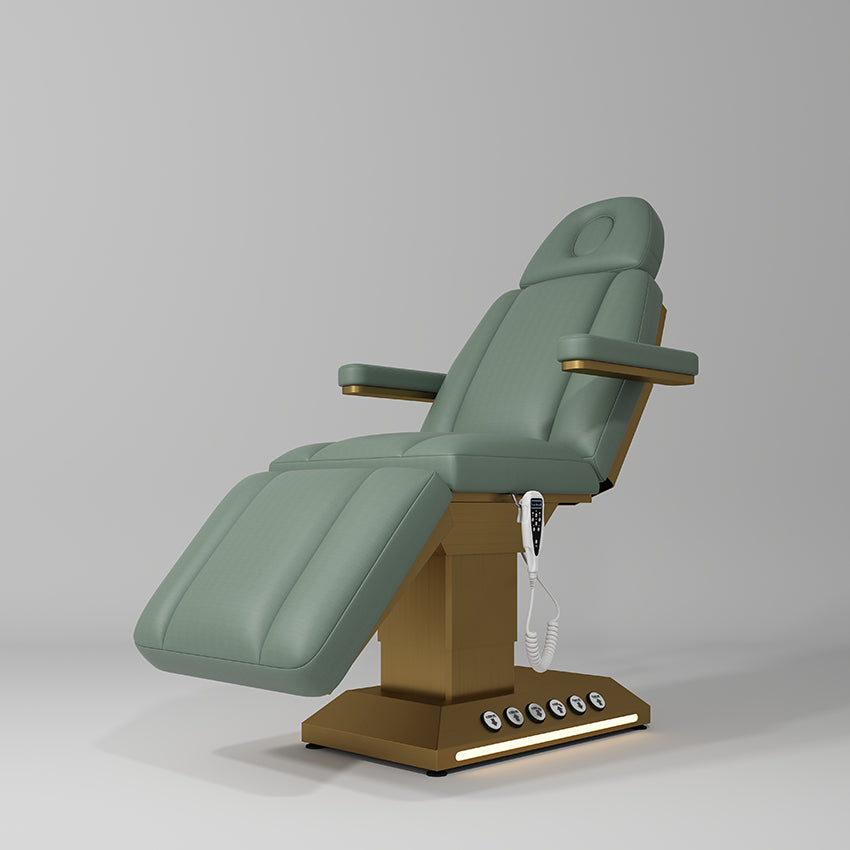 Sage Green Beauty Bed with Foot Control