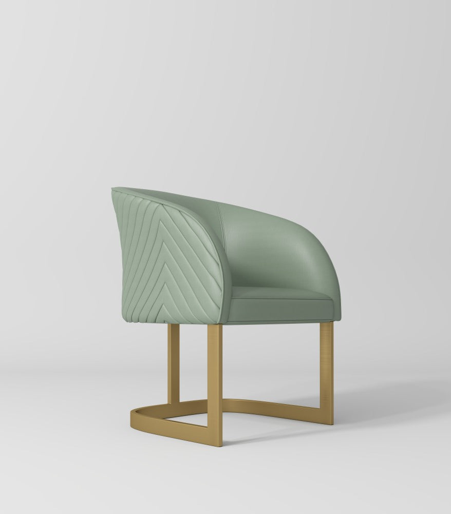 Sage Green and Gold Chair for Salons