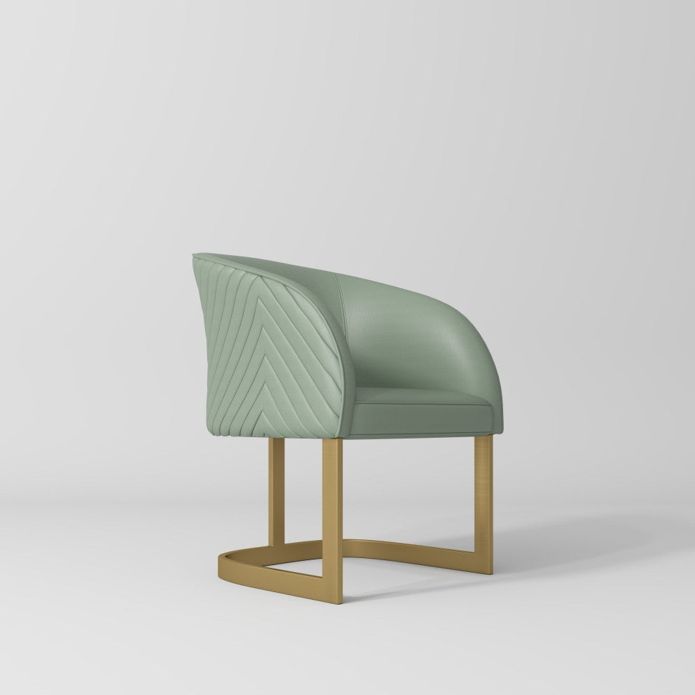 Sage Green and Gold Chair for Salons