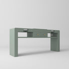 2 person sage green nail station