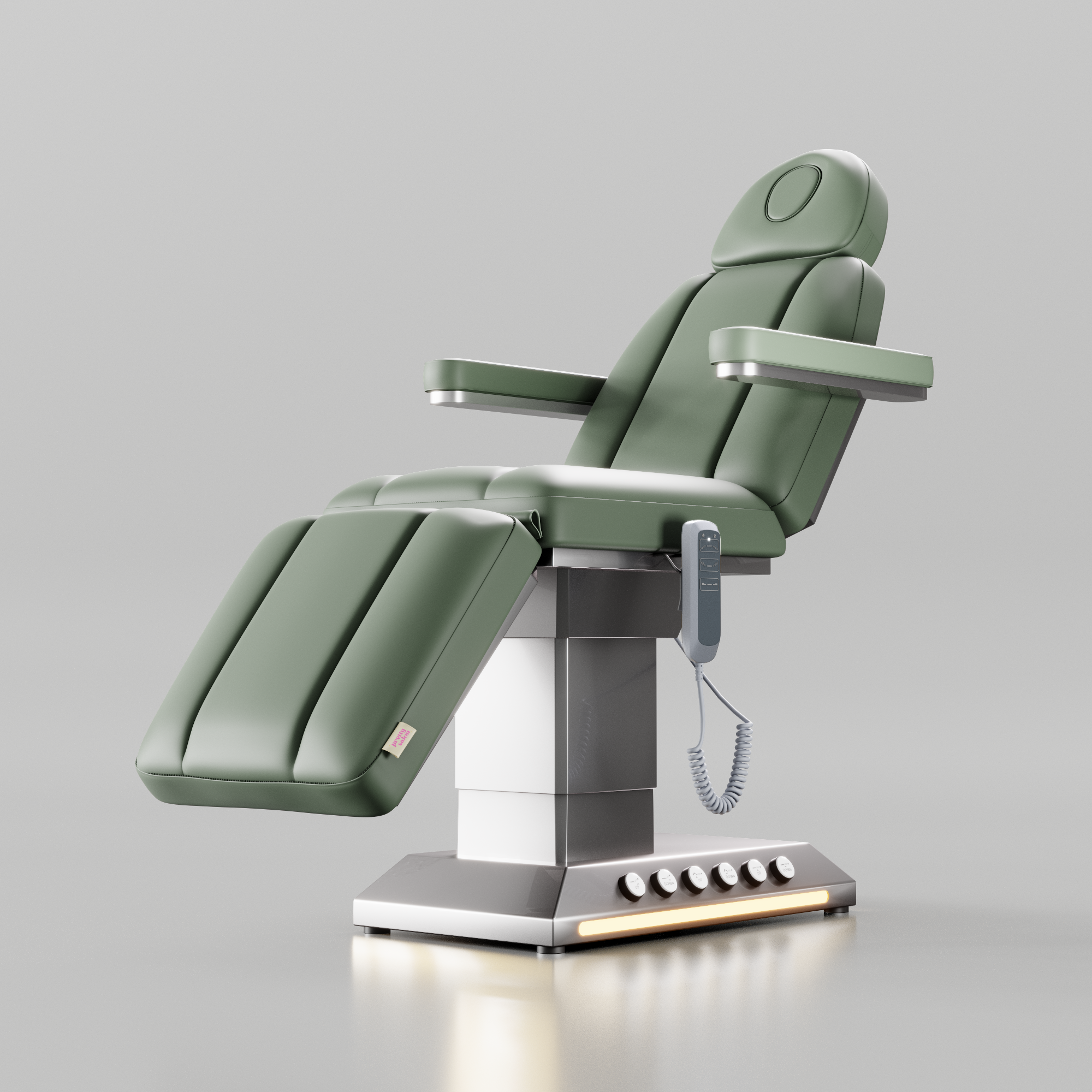 Salon Bed with 3 Motors to Control Height, Backrest and Leg Rest