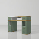 single sage green manicure station