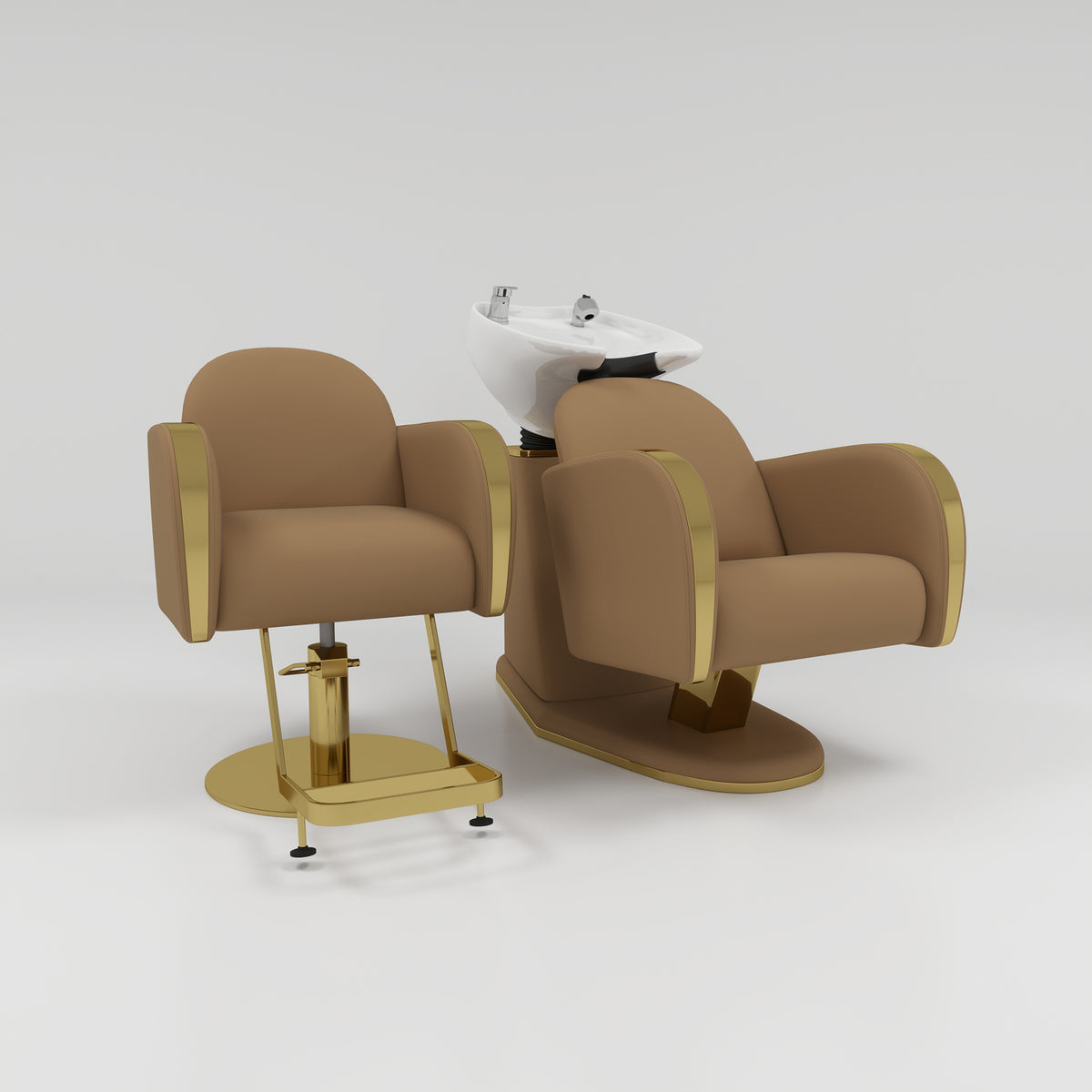 Medium Brown Hairdressing Furniture Set