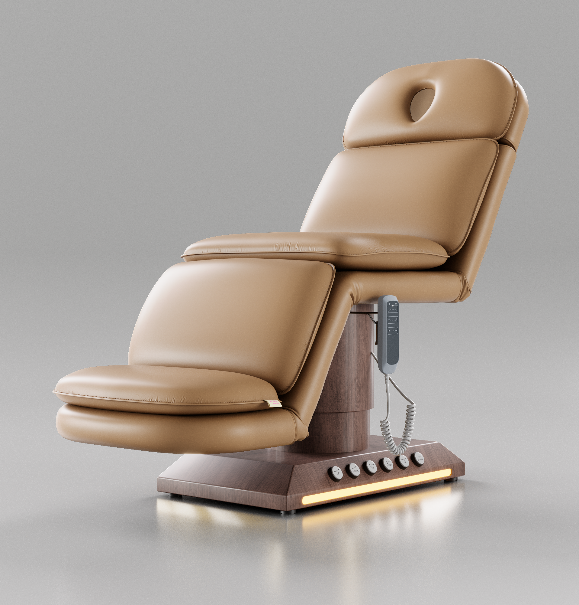 3 Motor electric bed in brown