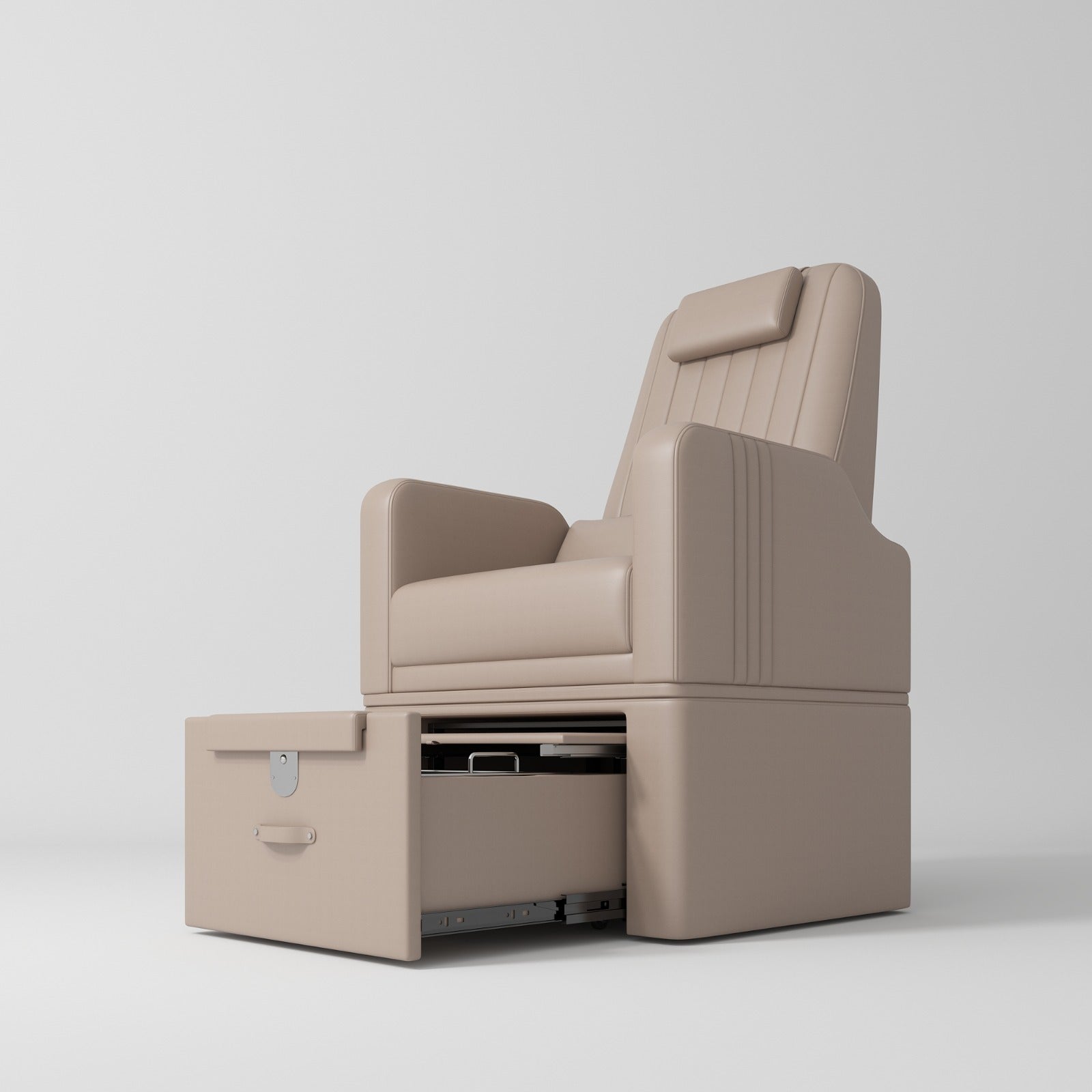 Brown Pedicure Station with a pull out draw