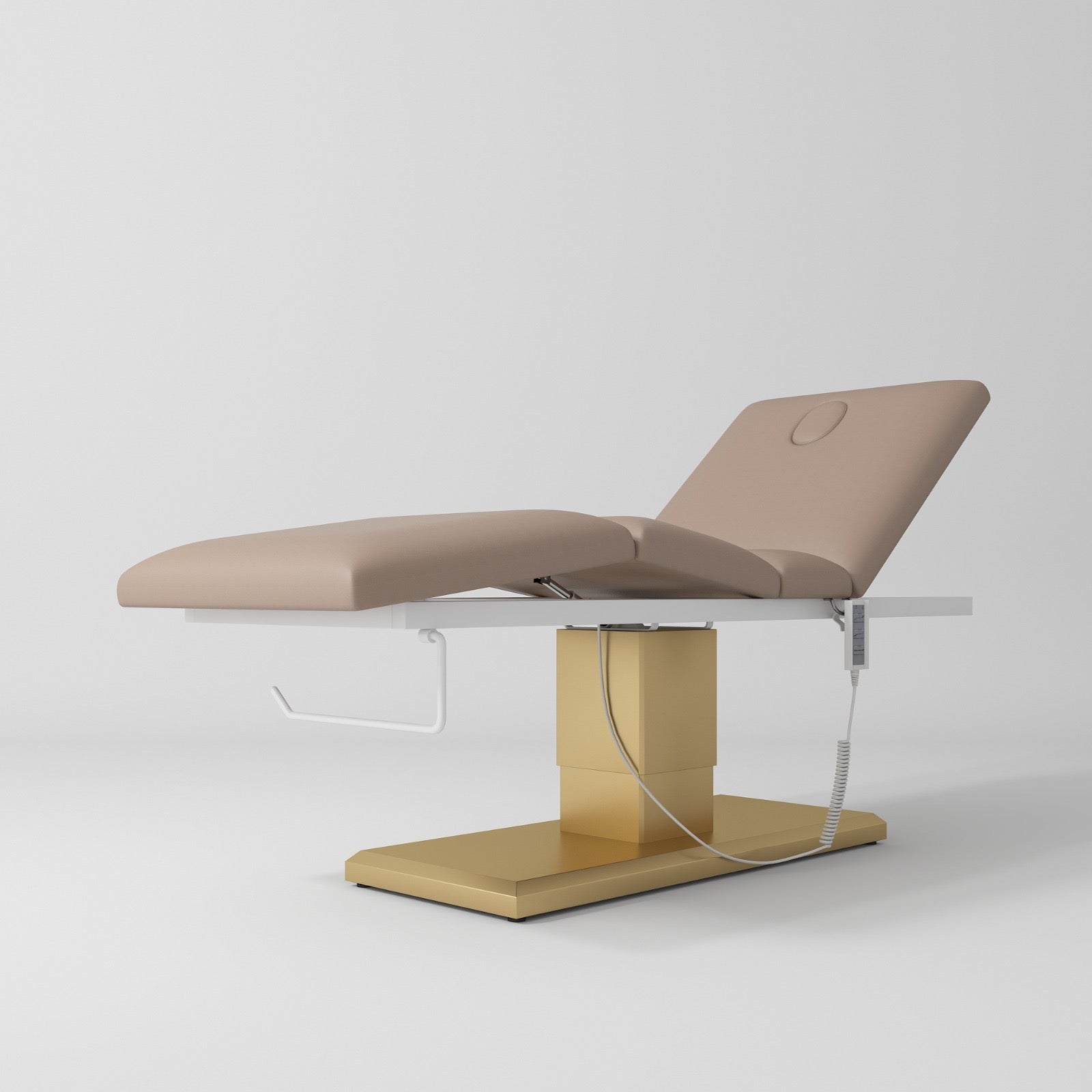 aesthetics bed in brown and gold