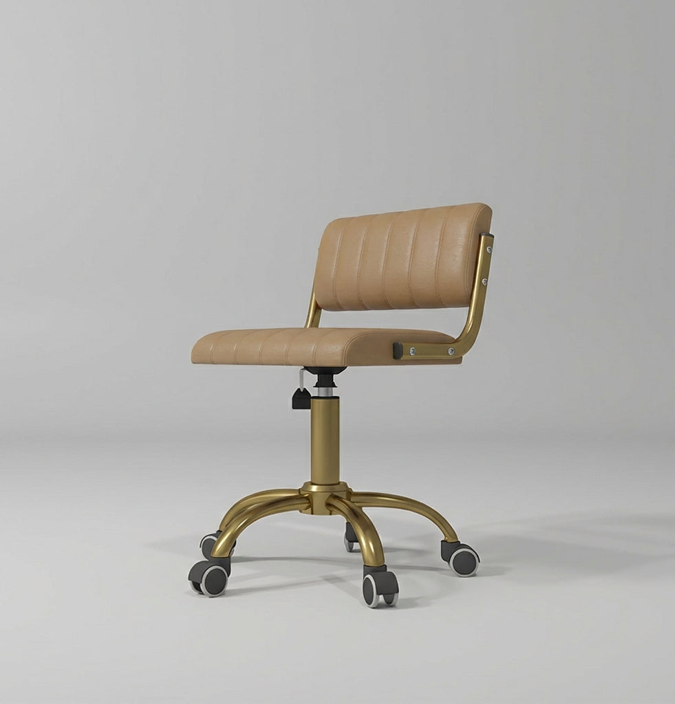 soft brown and gold stool for beauticians