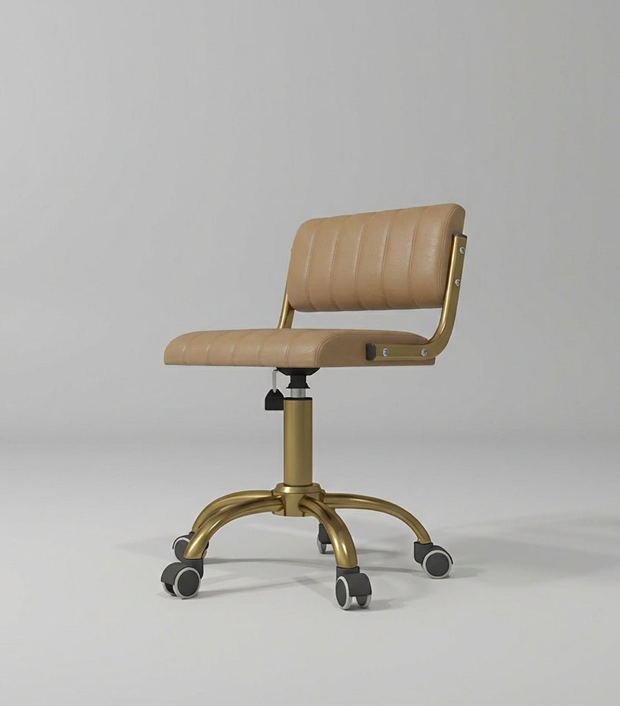 soft brown and gold stool for beauticians