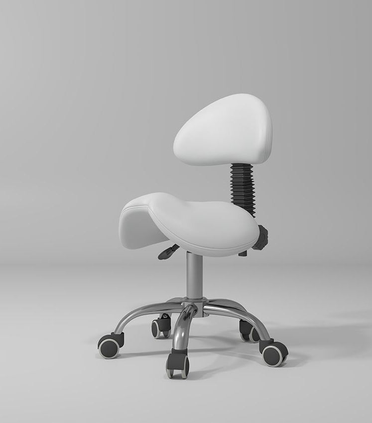 white hairdressing stool