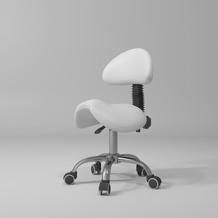 white hairdressing stool