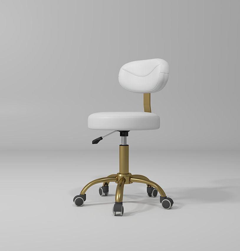 White and Gold Stool