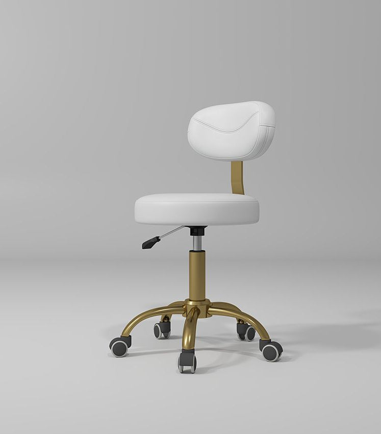 White and Gold Stool