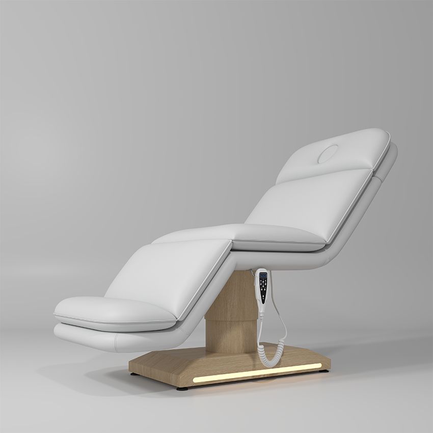 White Beauty Bed with Wooden Base