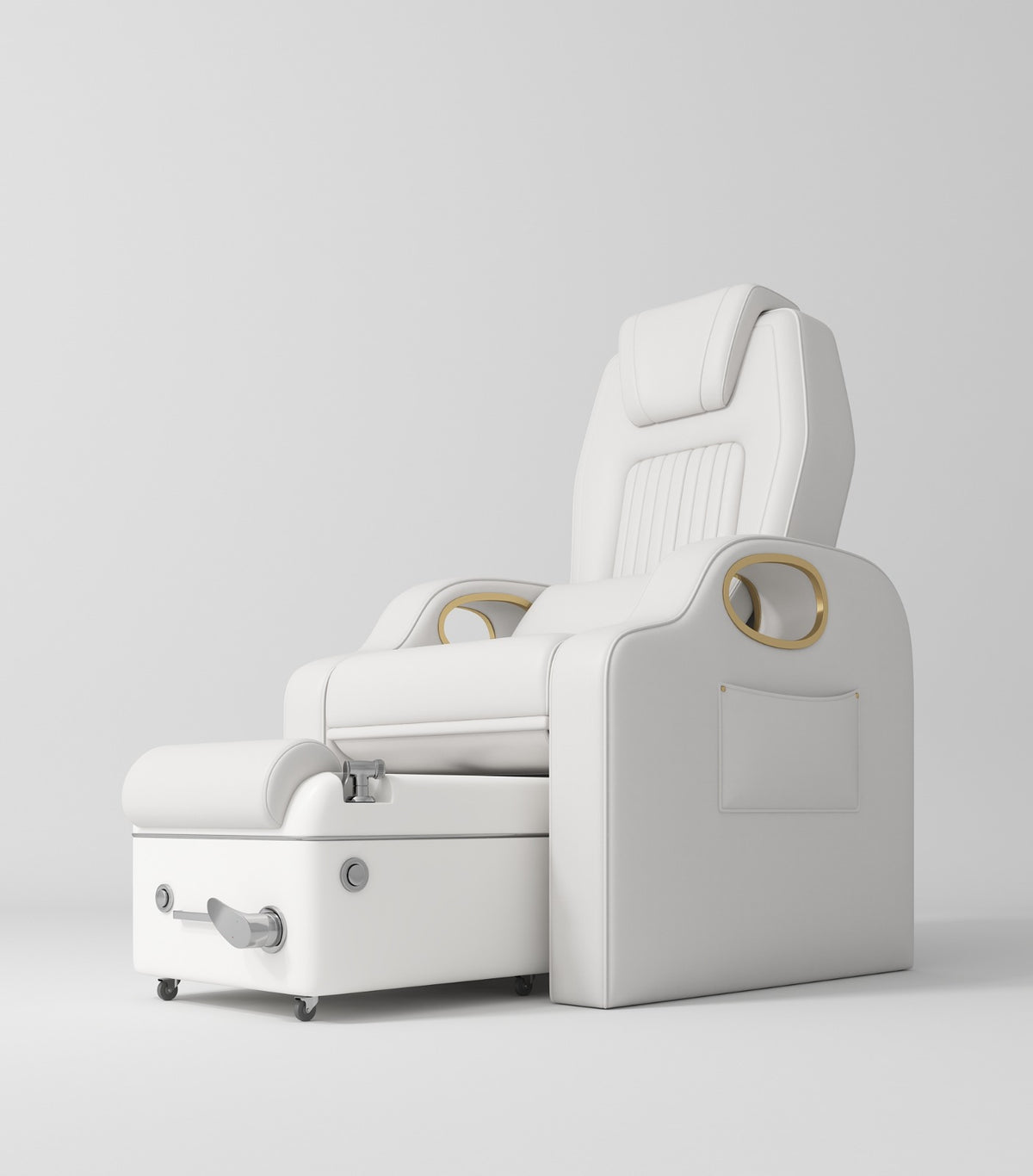White Luxury Silicone Leather Pedicure Station