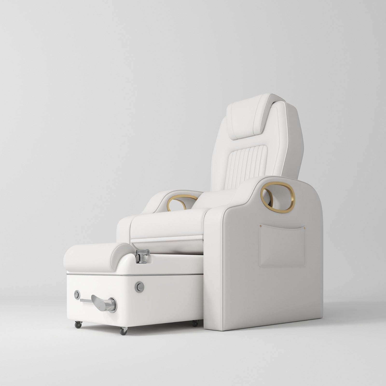 White Luxury Silicone Leather Pedicure Station