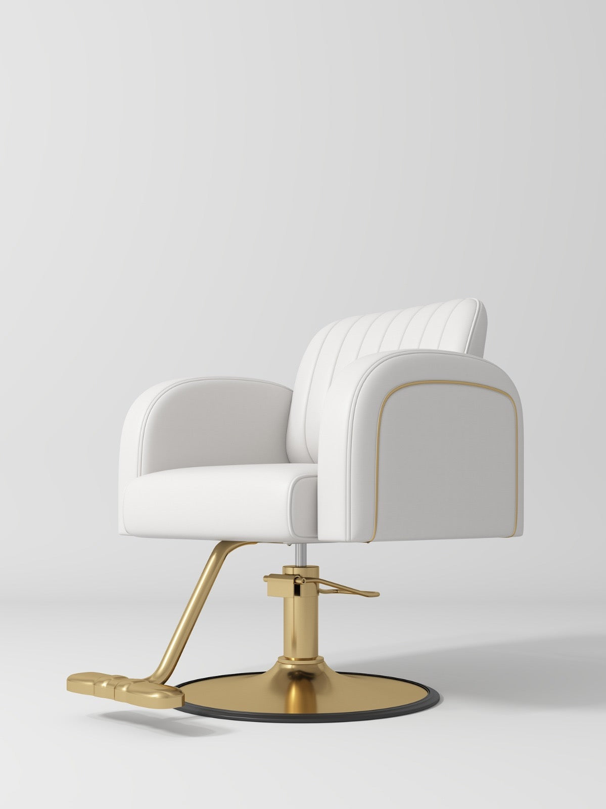 White and Gold Hair Salon Chair
