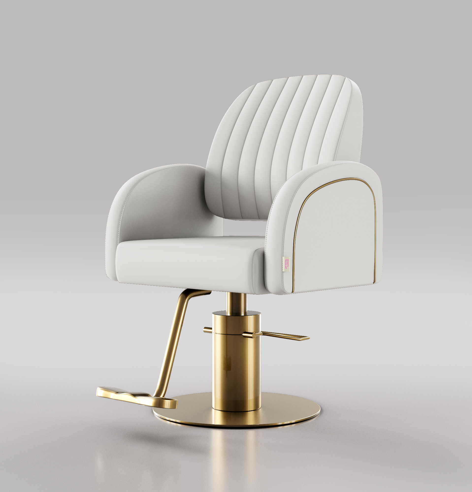 White and Gold Hair Salon Chair
