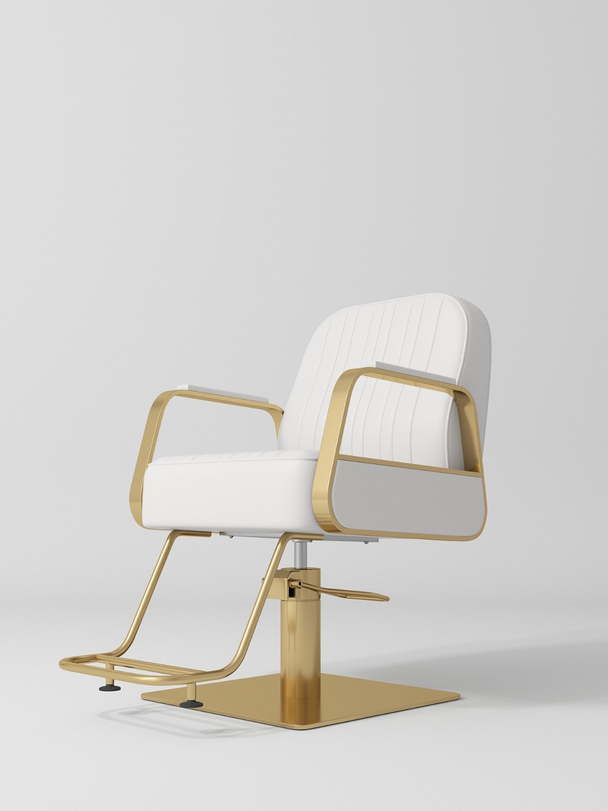 White & Gold Hair styling chair