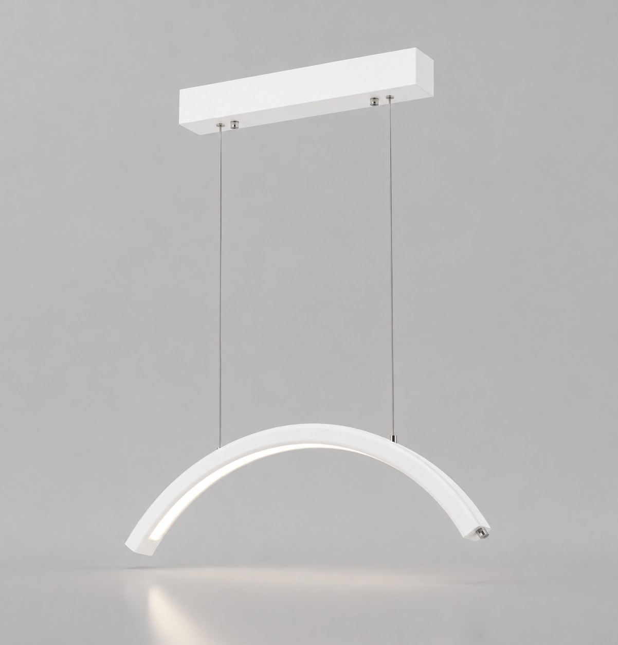 White & Silver LED salon hanging moonlight pendant