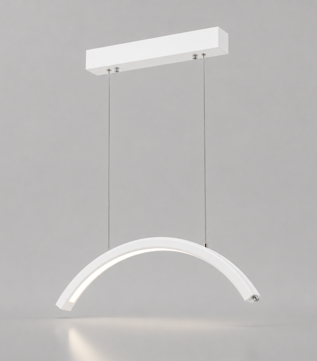 White & Silver LED salon hanging moonlight pendant