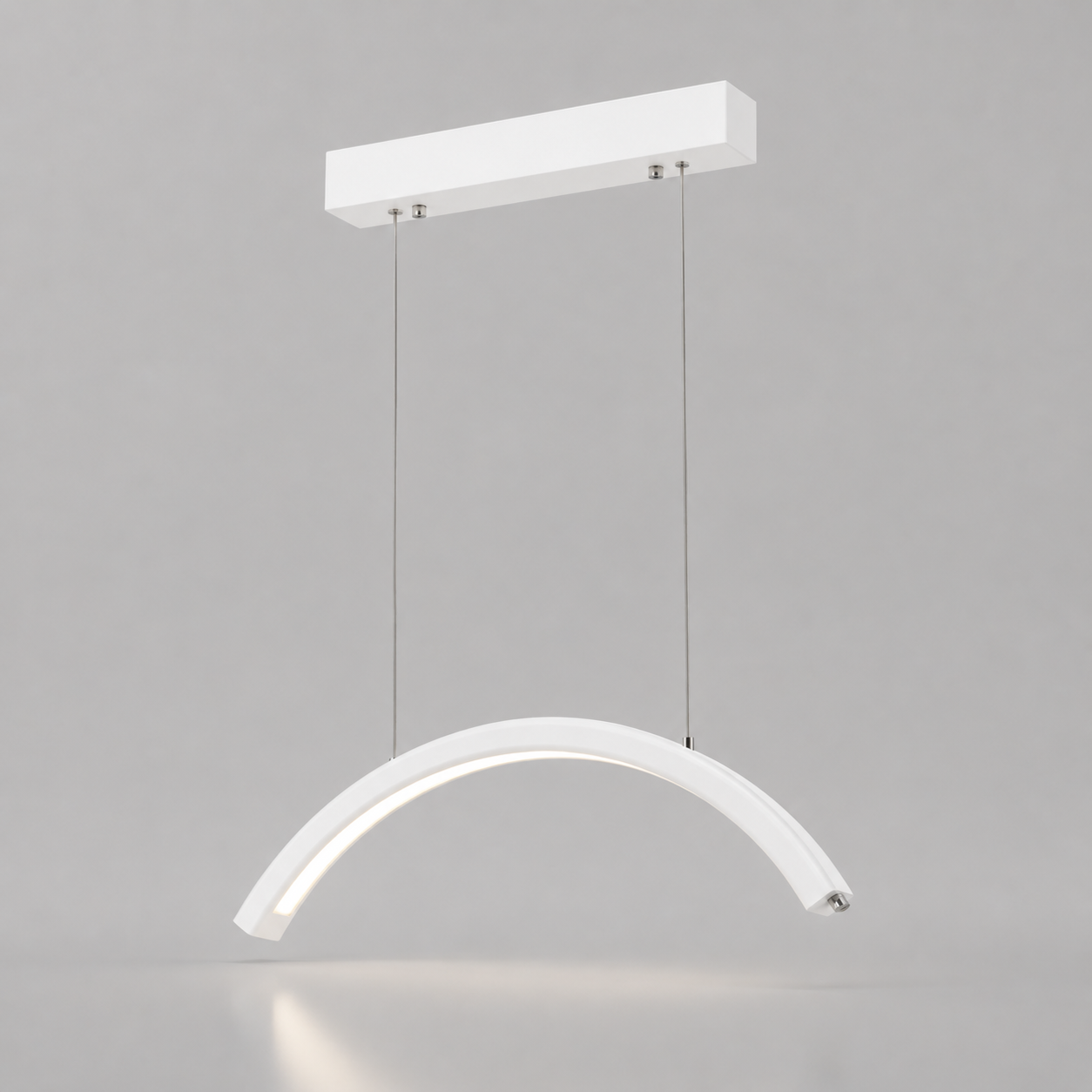 White & Silver LED salon hanging moonlight pendant
