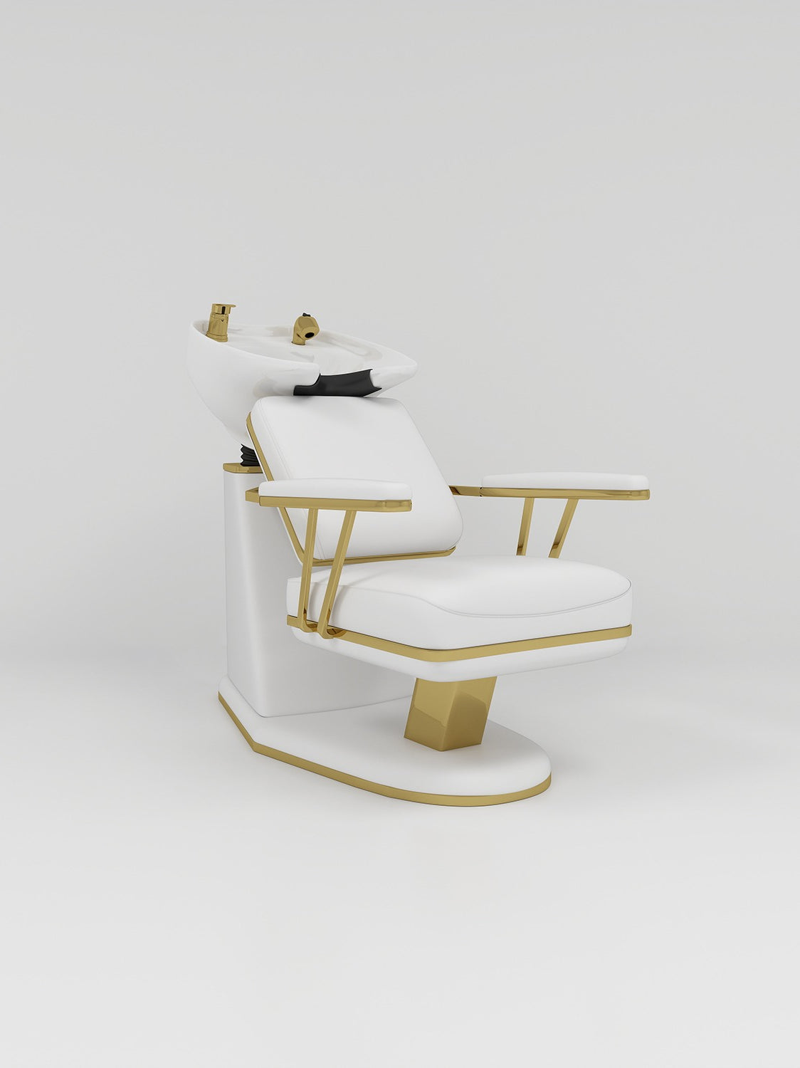 Vegan Leather with Gold trim Hair Basin