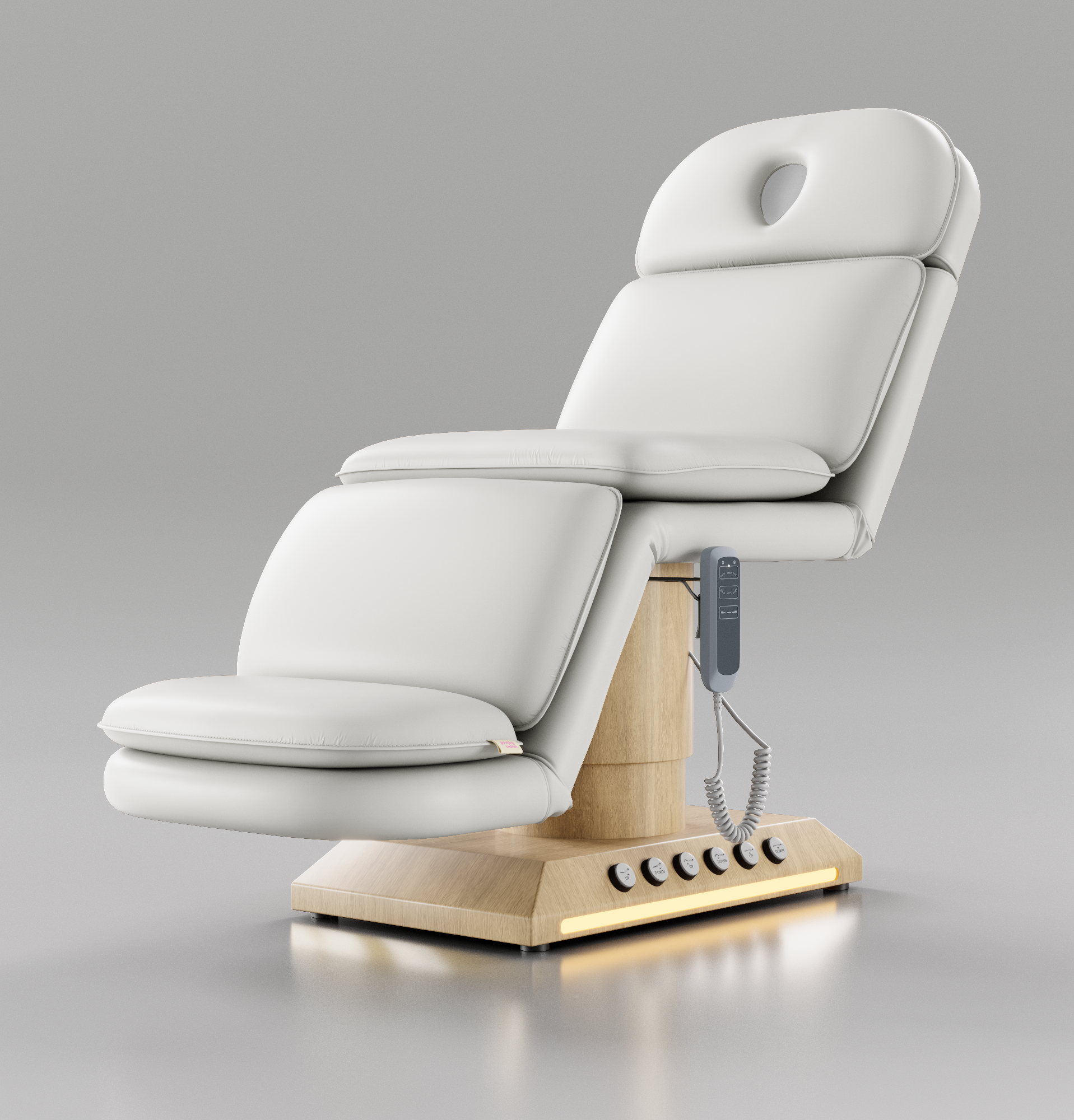 White Otia Beauty Salon Bed 3 motoros hand and foot cotntrol