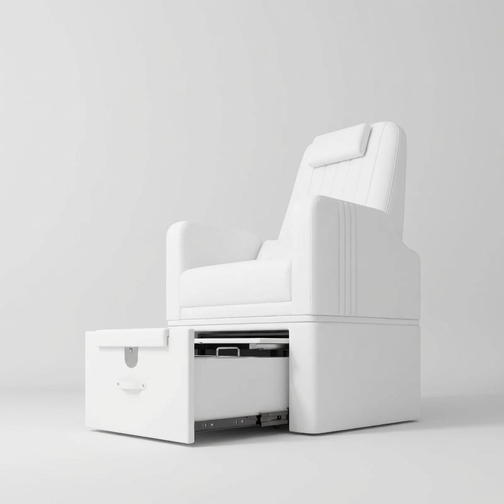 White Pedicure Station with Bowl