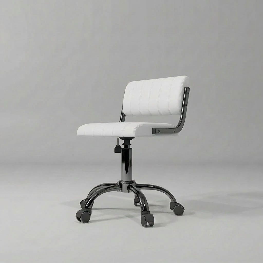 Beauty Salon Stool White and Black