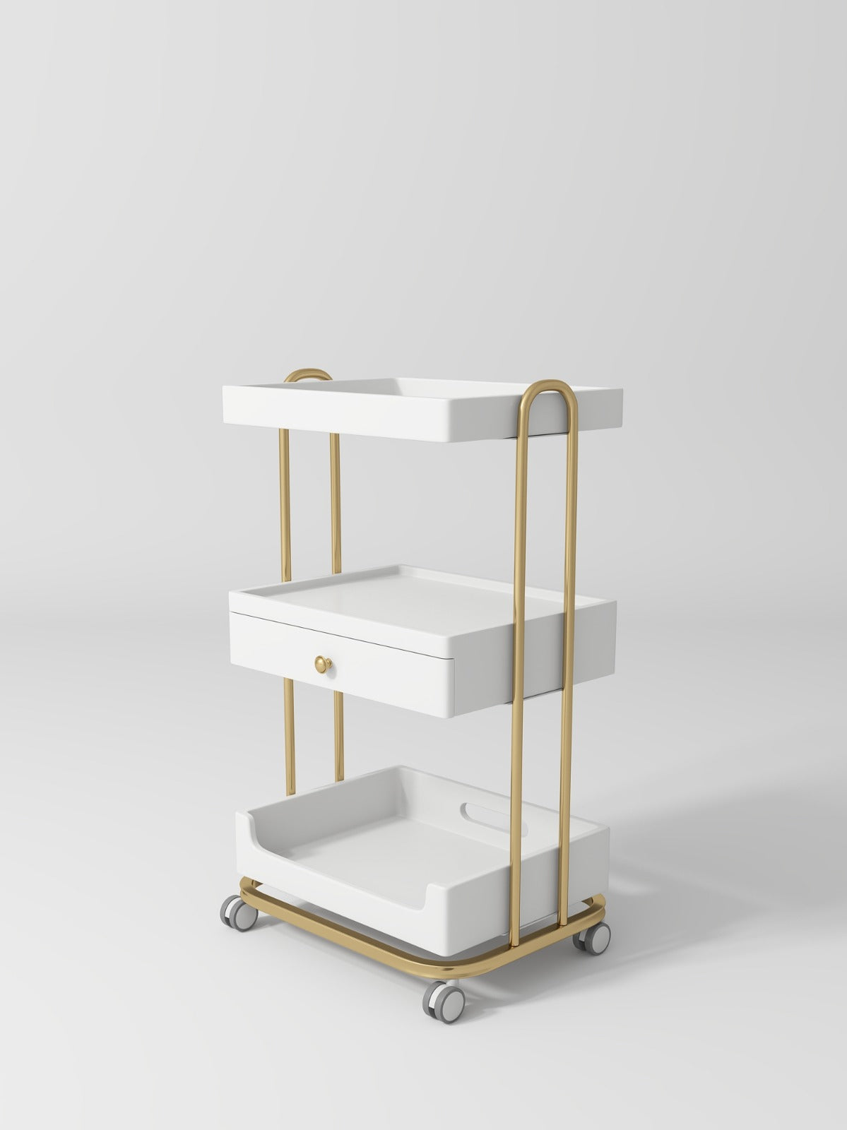 modern white salon trolley