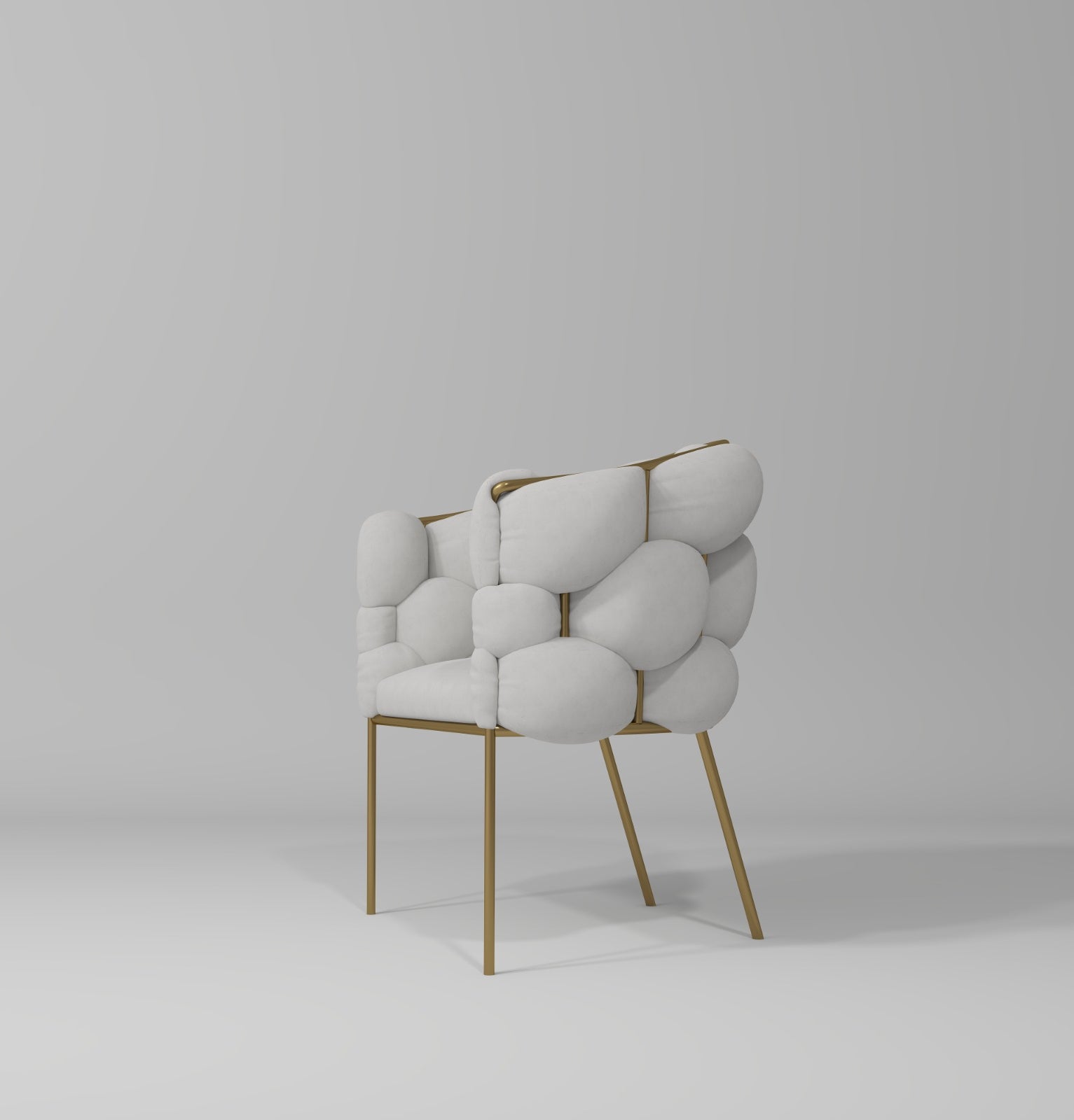 white chair for customers at nail station