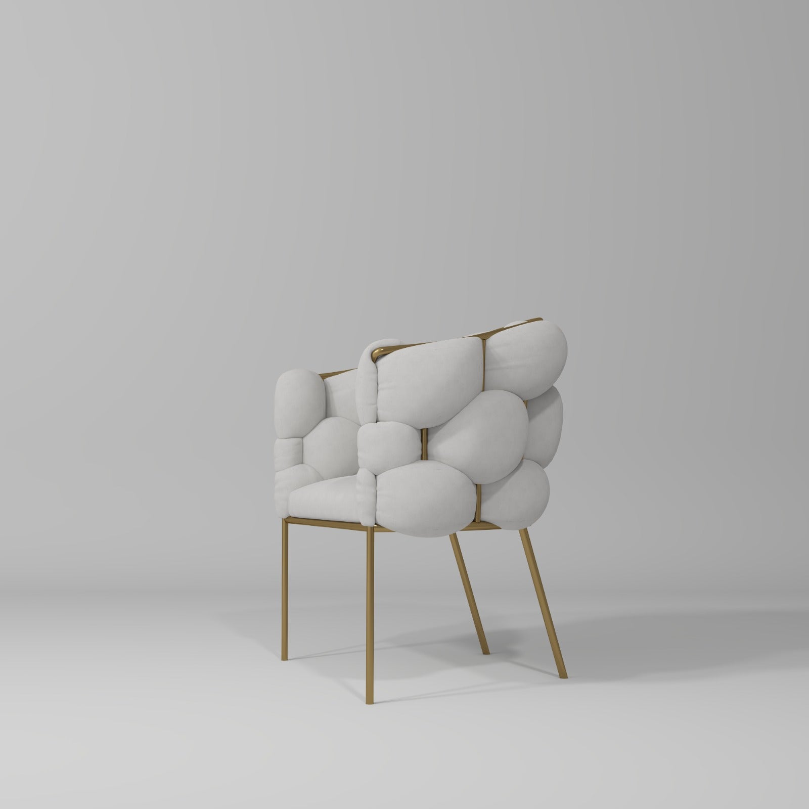 white chair for customers at nail station