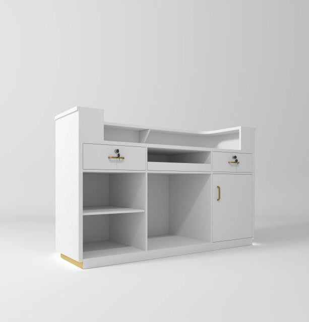 Salon beauty desk with draws and cuboard