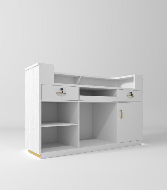 Salon beauty desk with draws and cuboard