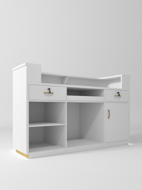 Salon beauty desk with draws and cuboard