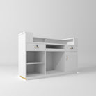 Salon beauty desk with draws and cuboard