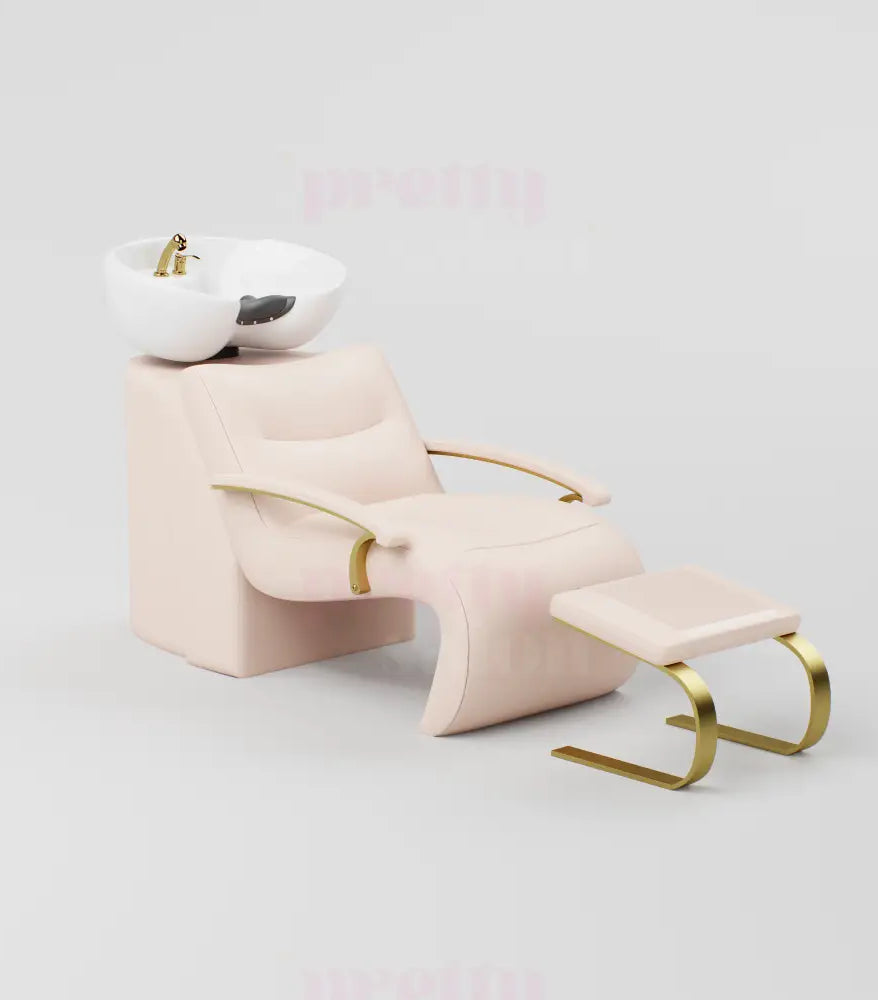 Luxury pink leather with gold accesories and footrest
